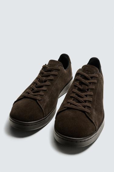 TENNIS EN CUIR - Marron de Zara - Image 1