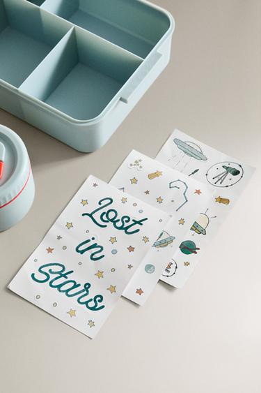 CHILDREN'S LUNCH BOX WITH SPACE STICKERS - Multicoloured by Zara - Image 4
