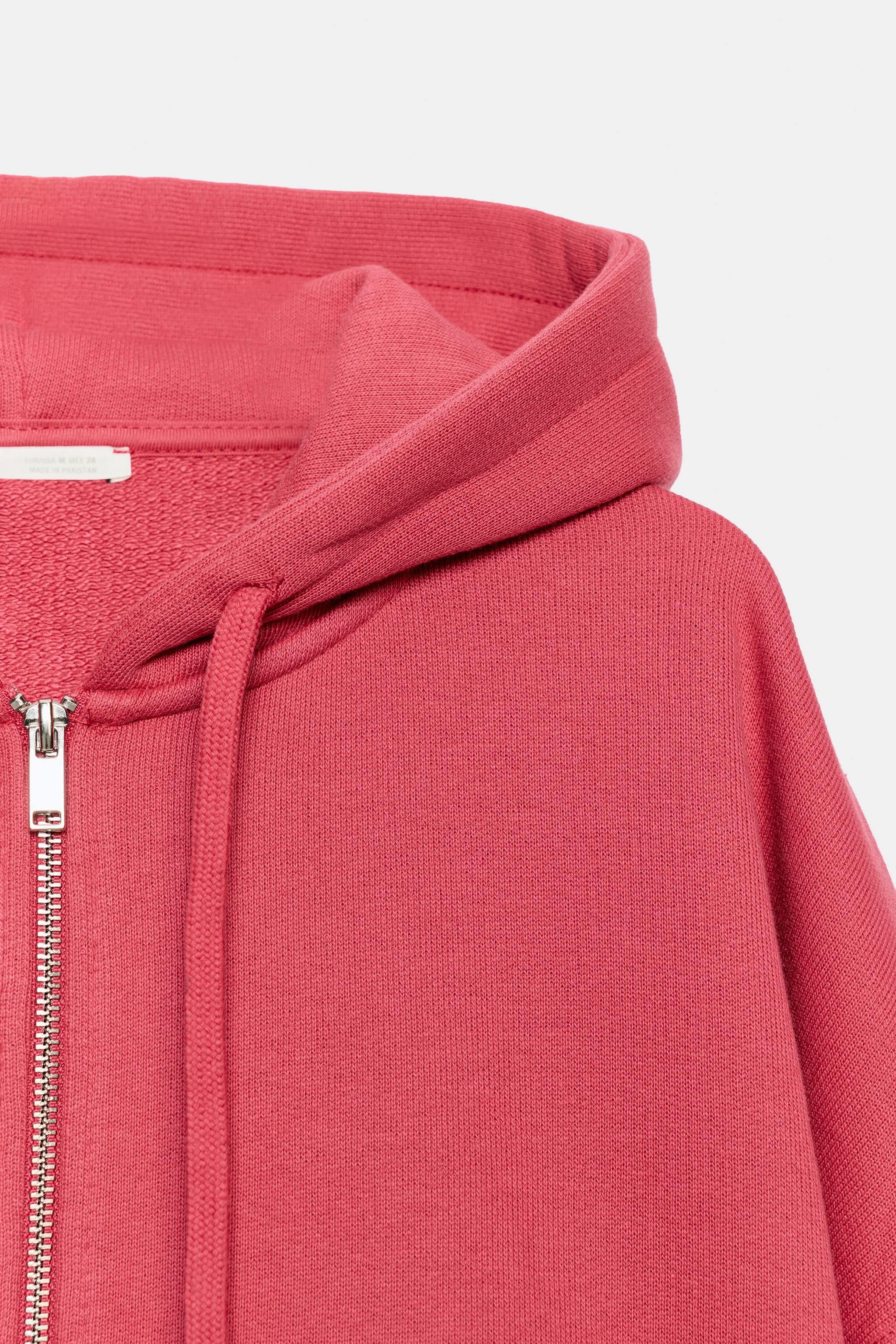 Zara FERMUARLI KAPÜŞONLU SWEATSHIRT görsel 6