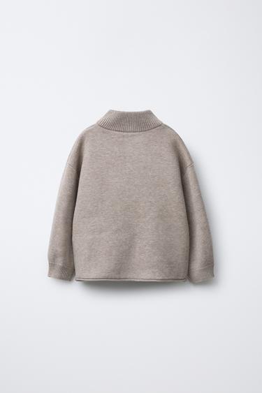 BUTTONED KNIT SWEATER - Beige by Zara - Image 1