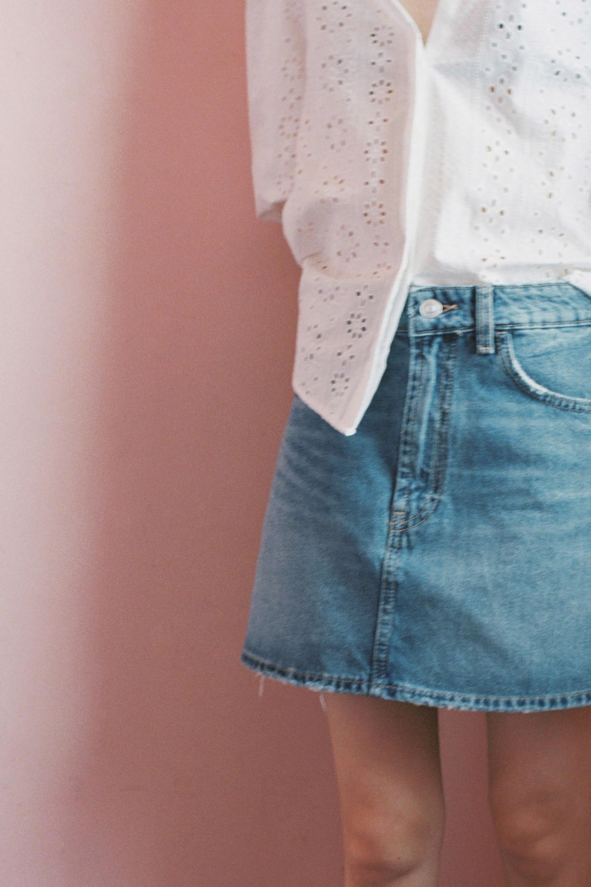 ☆ドイツ発*ZARA*新作*ラップフロントデニムスコート☆ Z1975 デニム ラップボタン スコート - ブルー | ZARA Japan / 日本