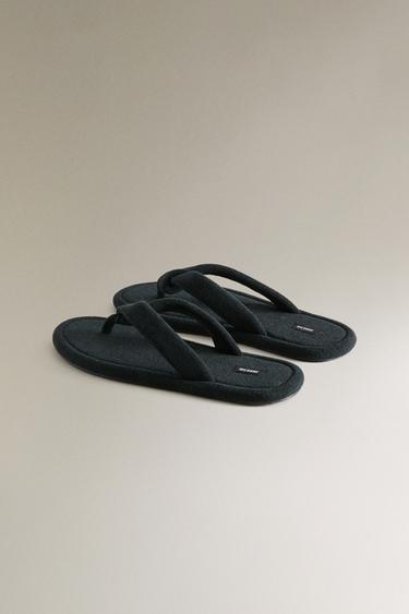 TERRY BATHROOM SANDALS - Navy Blue by Zara - Image 4