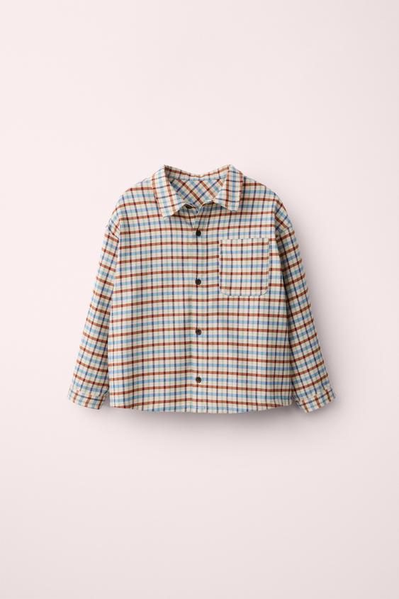 CREATED BY CARAMEL LONDON X Zara チェック柄ウォームシャツベージュ0ZaraのCREATED BY CARAMEL LONDON X Zara チェック柄ウォームシャツ - ベージュ - 画像 0