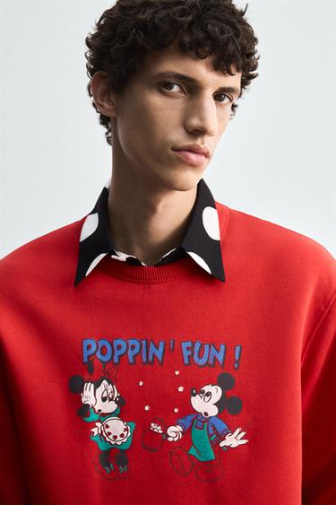 Zara MINNIE + MICKEY SWEATSHIRT HARRY LAMBERT FOR ZARA X DISNEY - Red