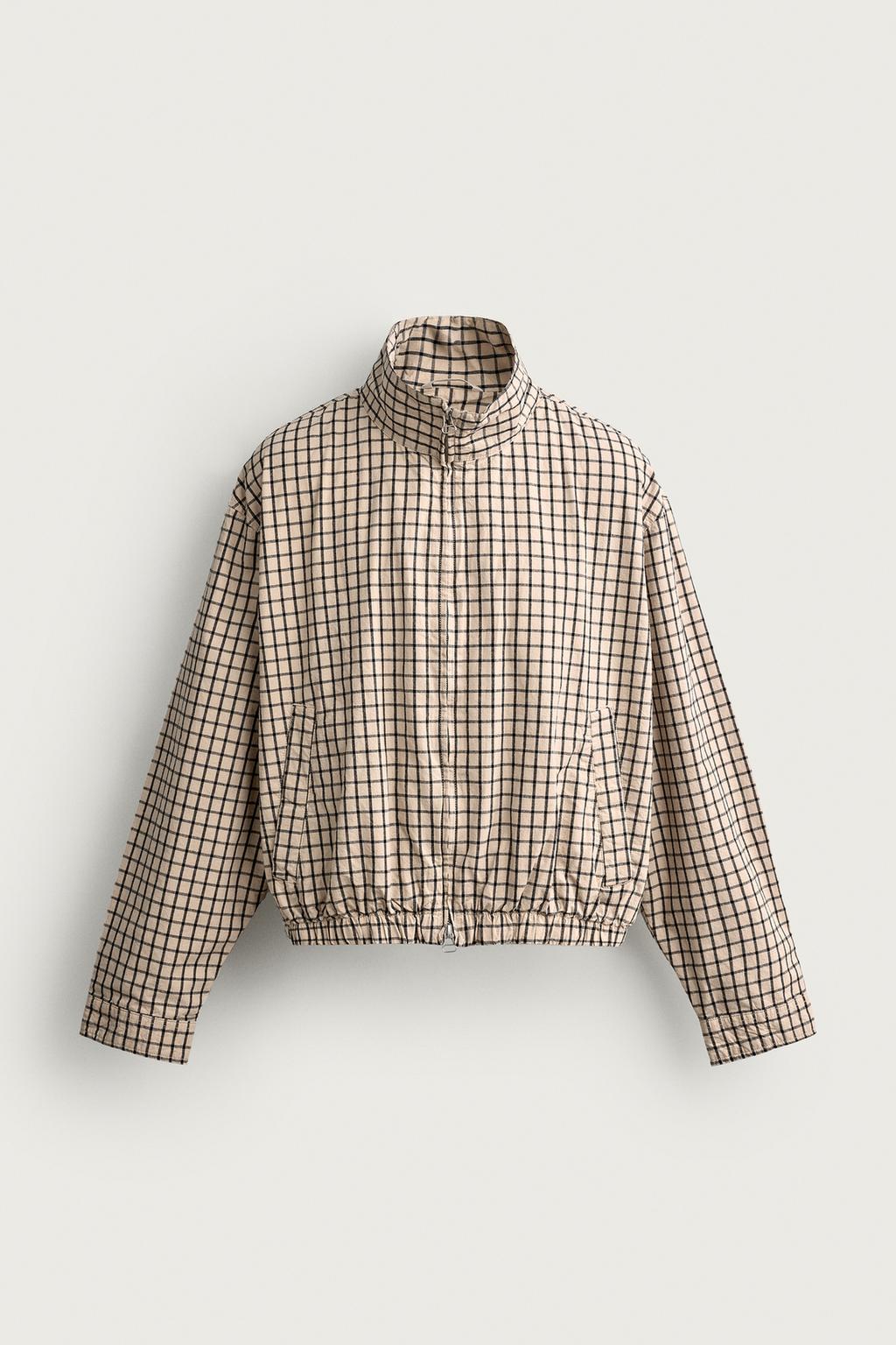 CHECKED CROPPED FIT JACKET