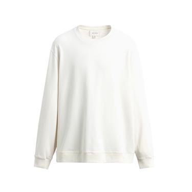 Zara WASHED SOFT CREWNECK SWEATSHIRT - Ecru