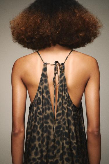 MONO LARGO ESTAMPADO ANIMAL - Khaki de Zara