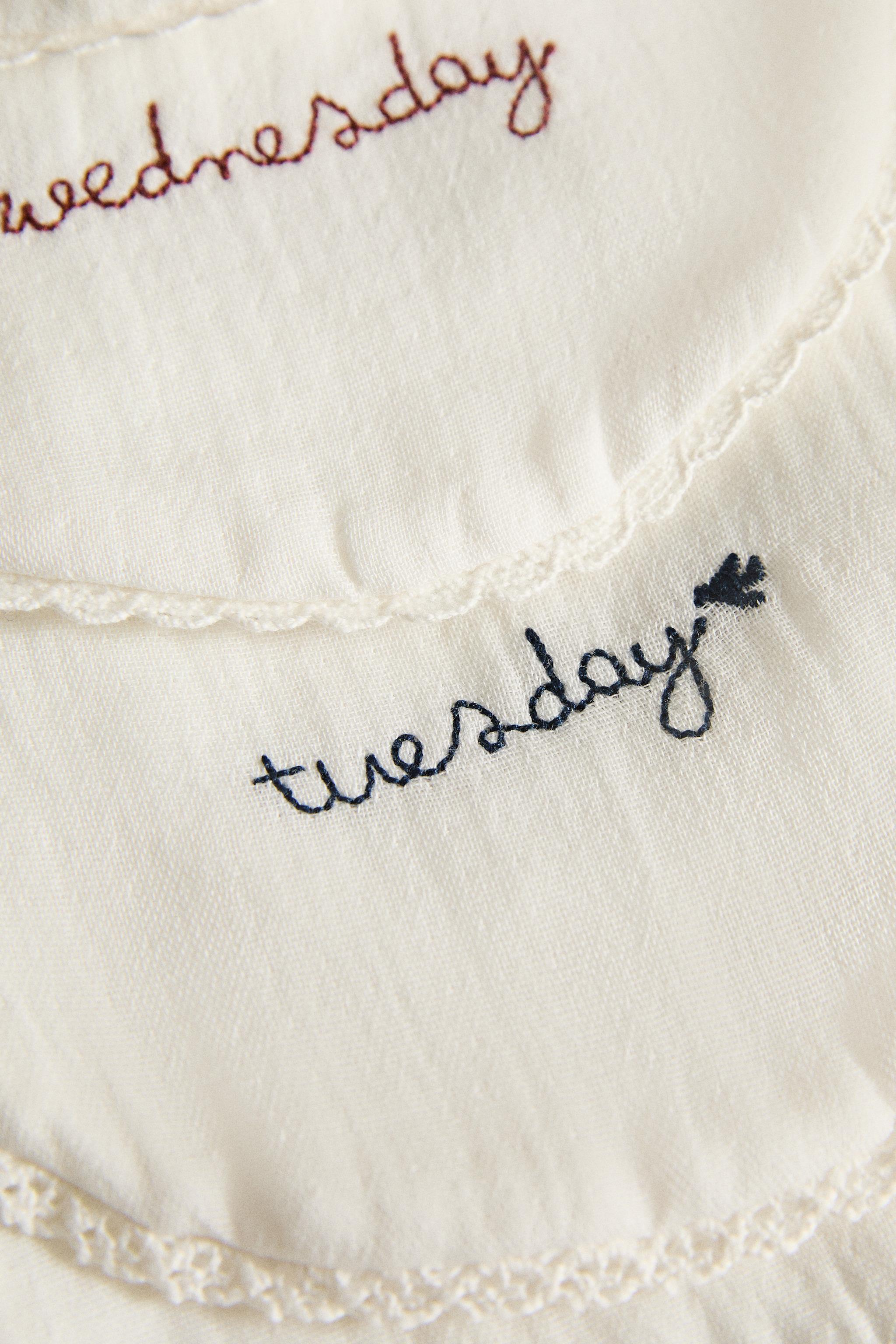 WEEKLY BABY BIB (PACK OF 7)