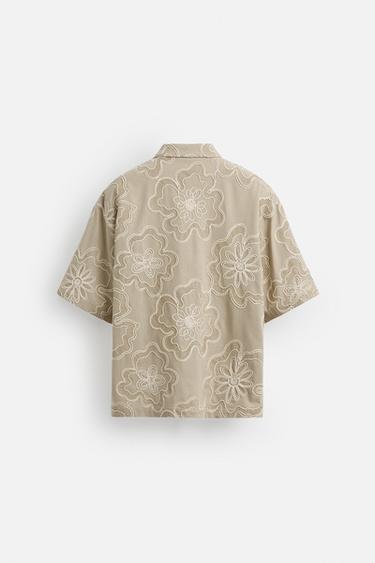 CHEMISE BRODERIES RELIEF - Sable de Zara - Image 6