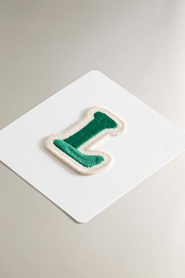 THERMO-ADHESIVE LETTER L PATCH - Blue by Zara - Image 1