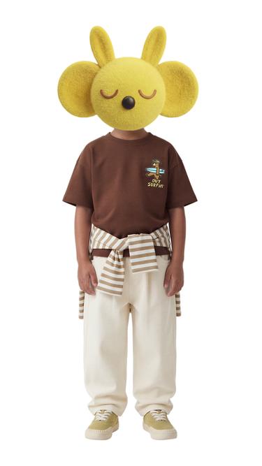 RUBBERISED DINOSAUR T-SHIRT - Chocolate by Zara