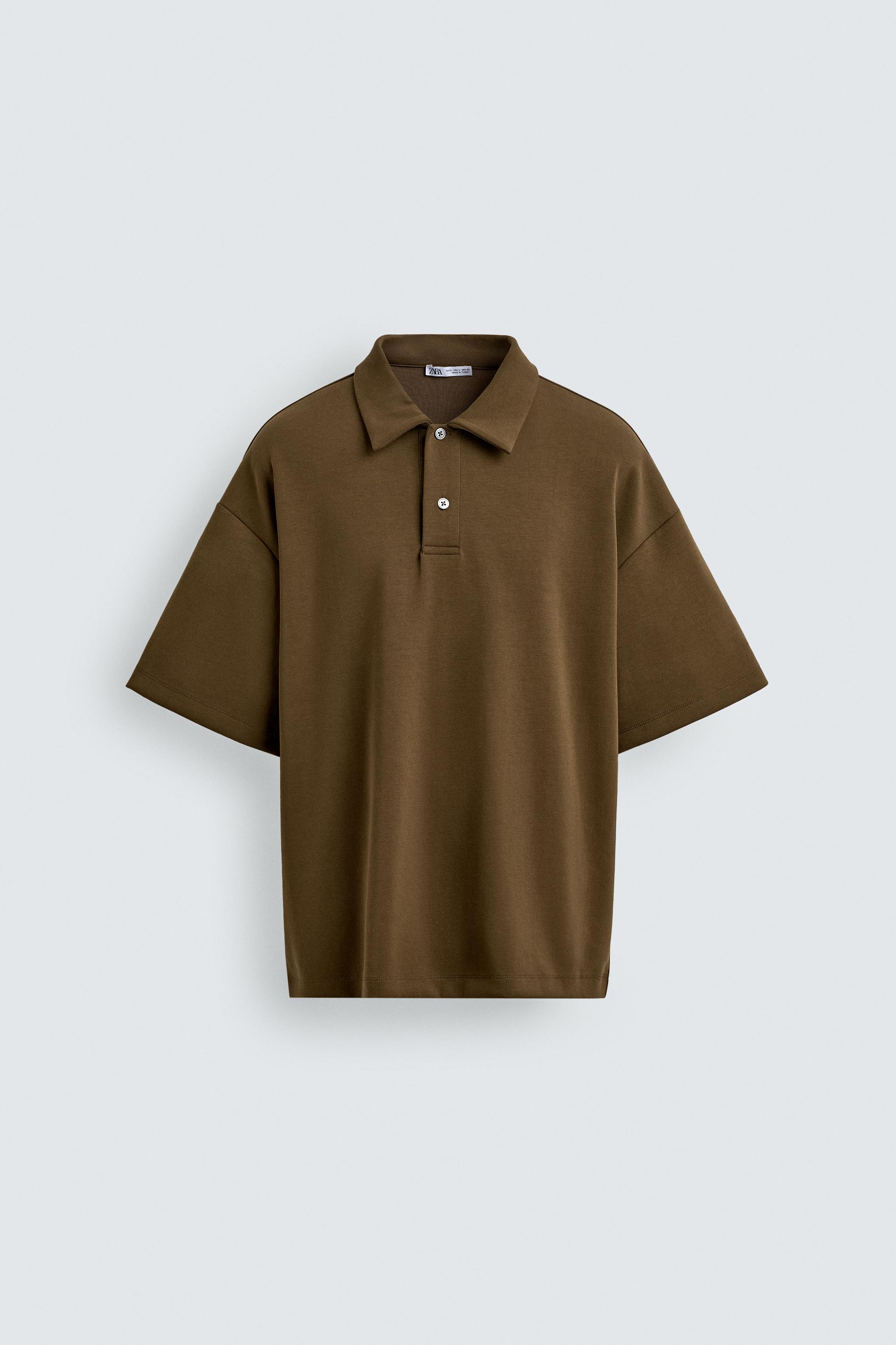 SOFT RELAXED FIT POLO SHIRT - Brown | ZARA Turkey