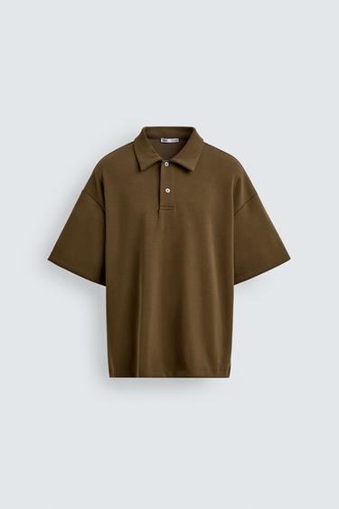 POLO RELAXED FIT SOFT - Marron de Zara