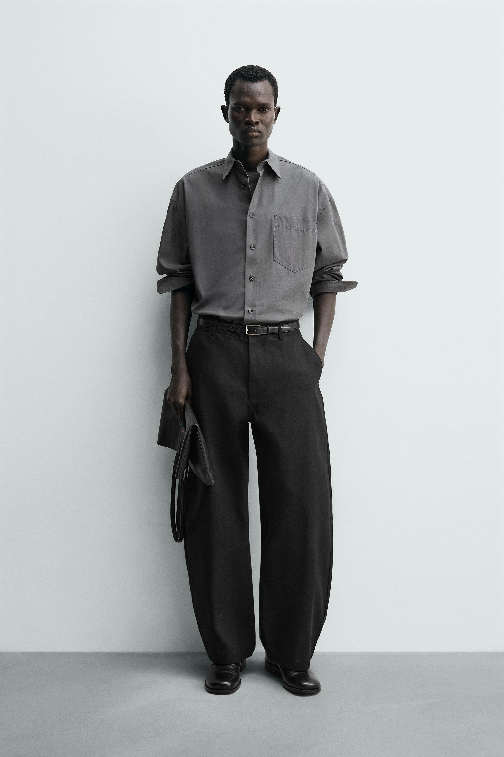 BARREL FIT LYOCELL - COTTON PANTS