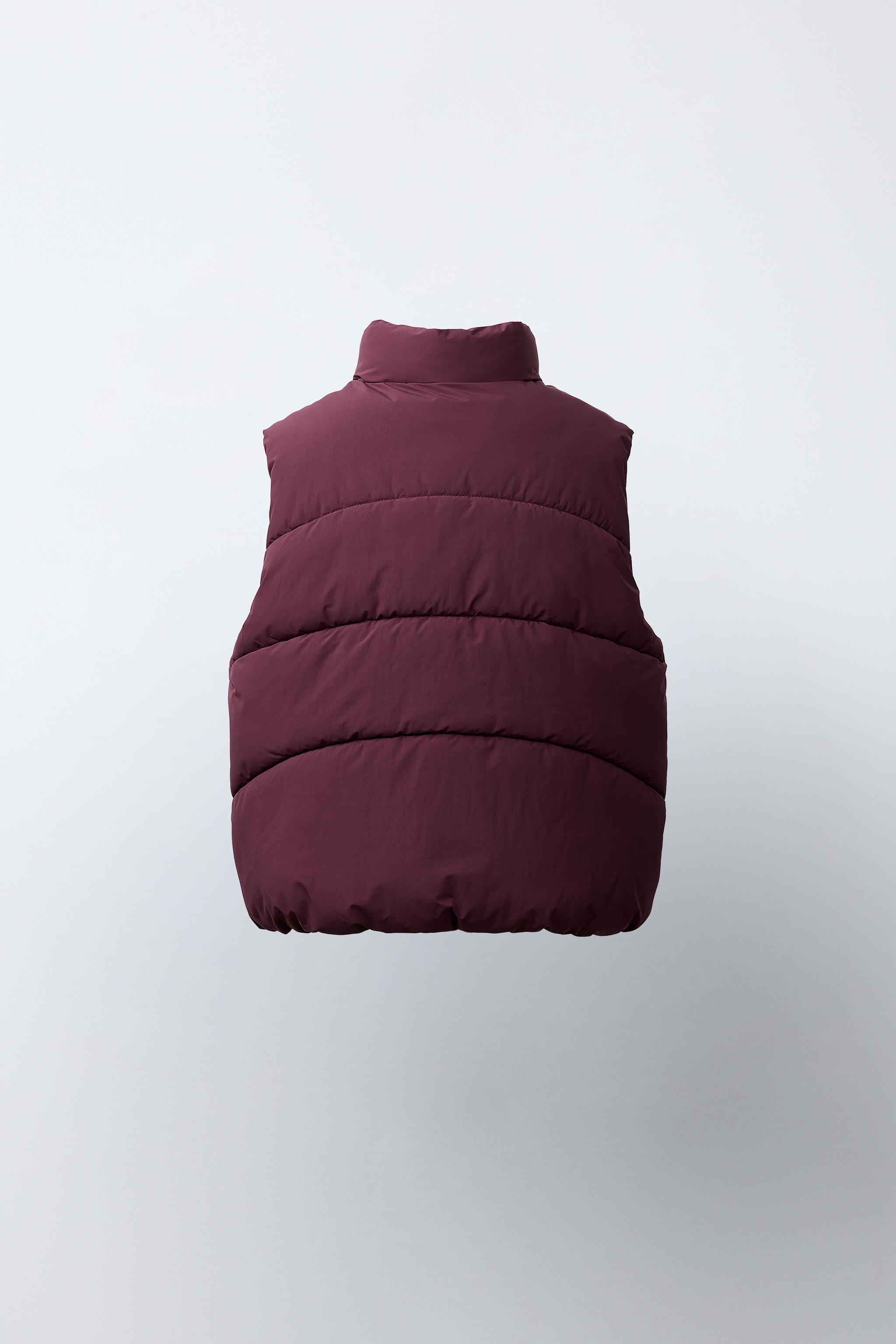 撥水加工入りプレーンベスト - ダークプラム | ZARA Japan / 日本