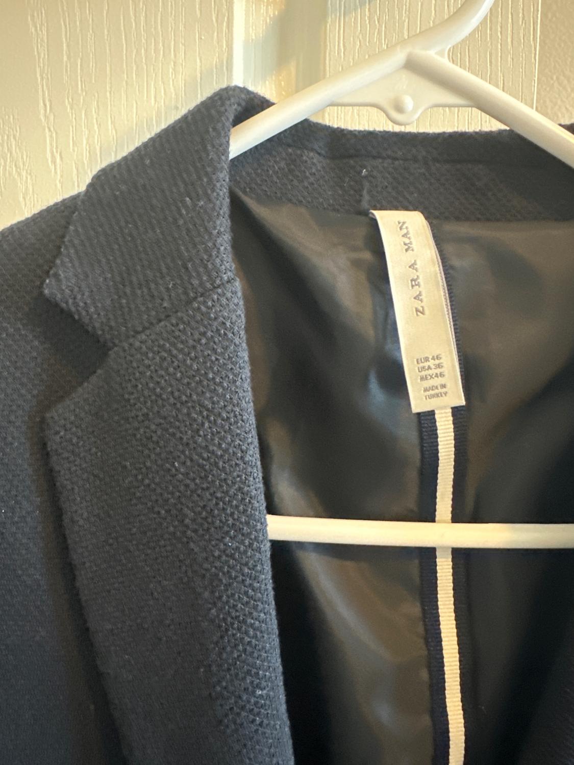 NAVY BLUE BLAZER WORN ONCE - Image 2