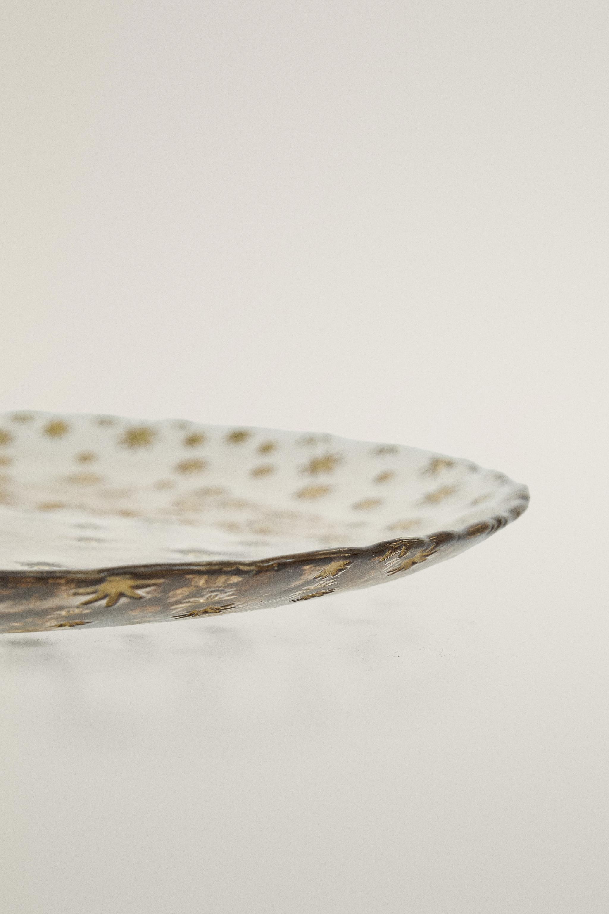 CHRISTMAS STAR GLASS SERVICE PLATE