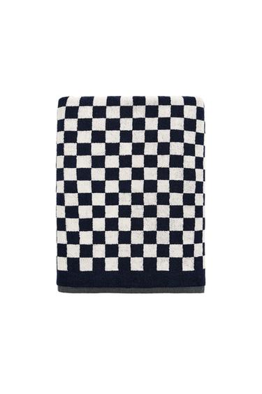 CHECK BEACH TOWEL - Navys / Ecrus by Zara
