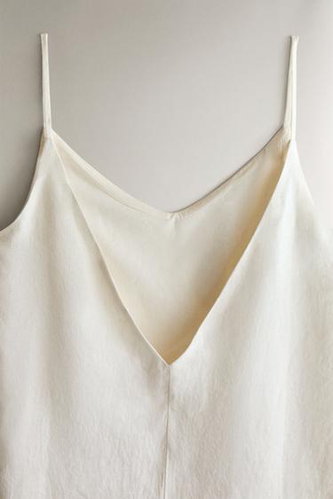 CHEMISE DE NUIT LIN - Écru de Zara - Image 3