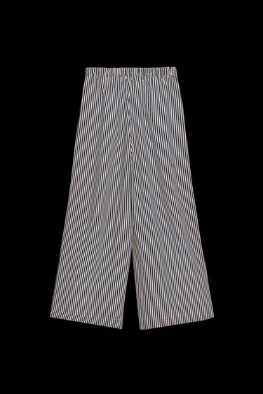 PANTALÓN FLUIDO RAYAS ZW COLLECTION - Azul / Blanco de Zara