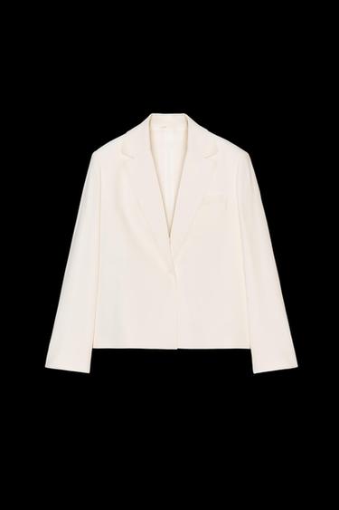 TOPSTITCHED BLAZER ZW COLLECTION - Ecru by Zara