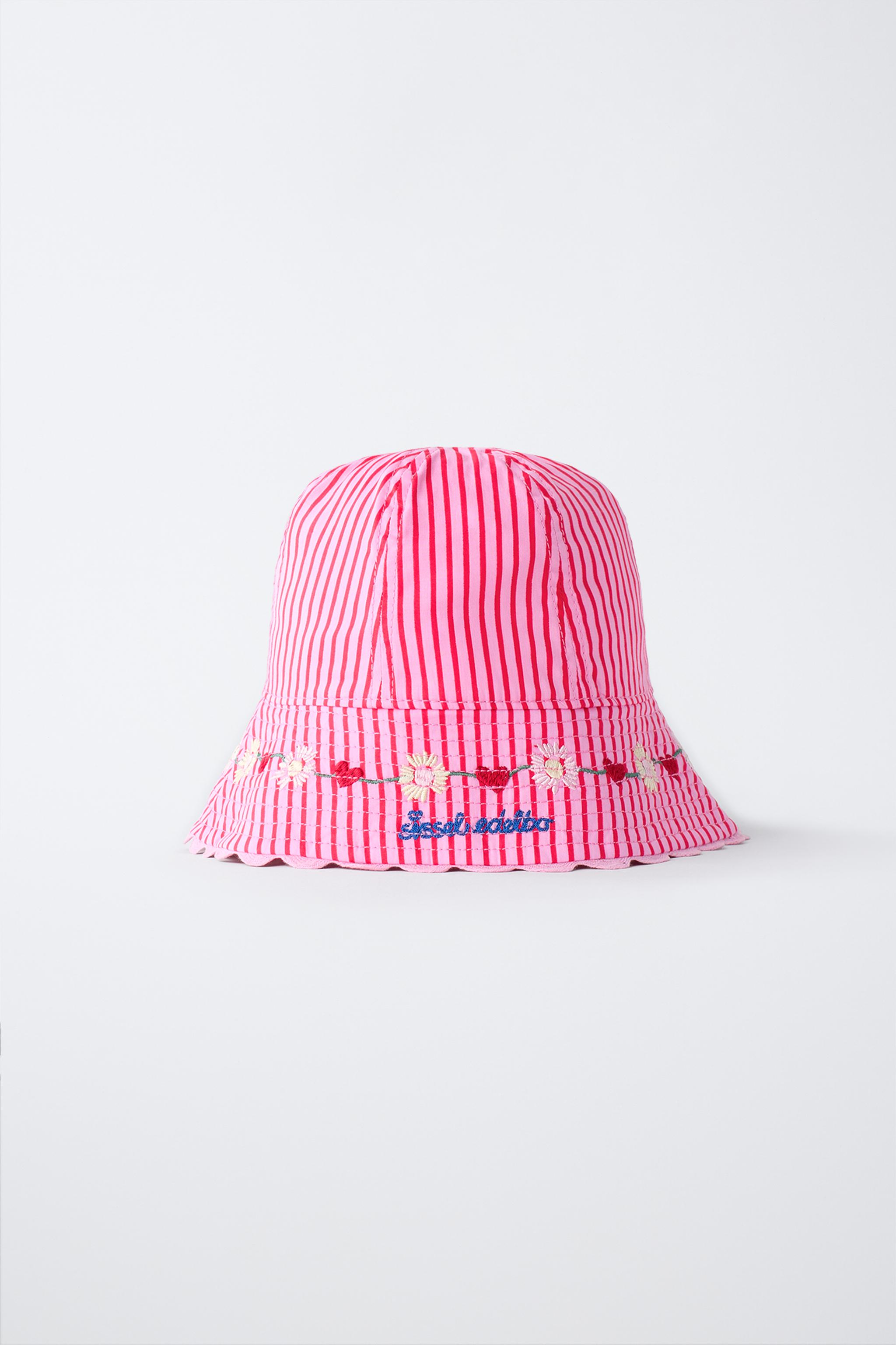 STRIPED EMBROIDERED BUCKET HAT SISSEL EDELBO X ZARA KIDS