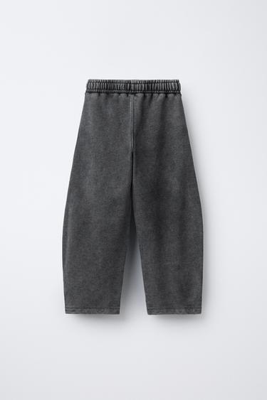 PANTALON OVERSIZE EFFET DÉLAVÉ - Noir de Zara - Image 1