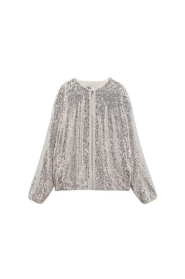 SEQUIN BOMBER JACKET