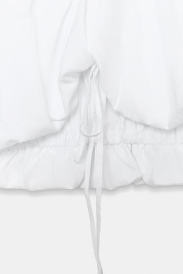 TOP EN COTON ÉPAIS EFFET BALLON - Blanc de Zara - Image 5