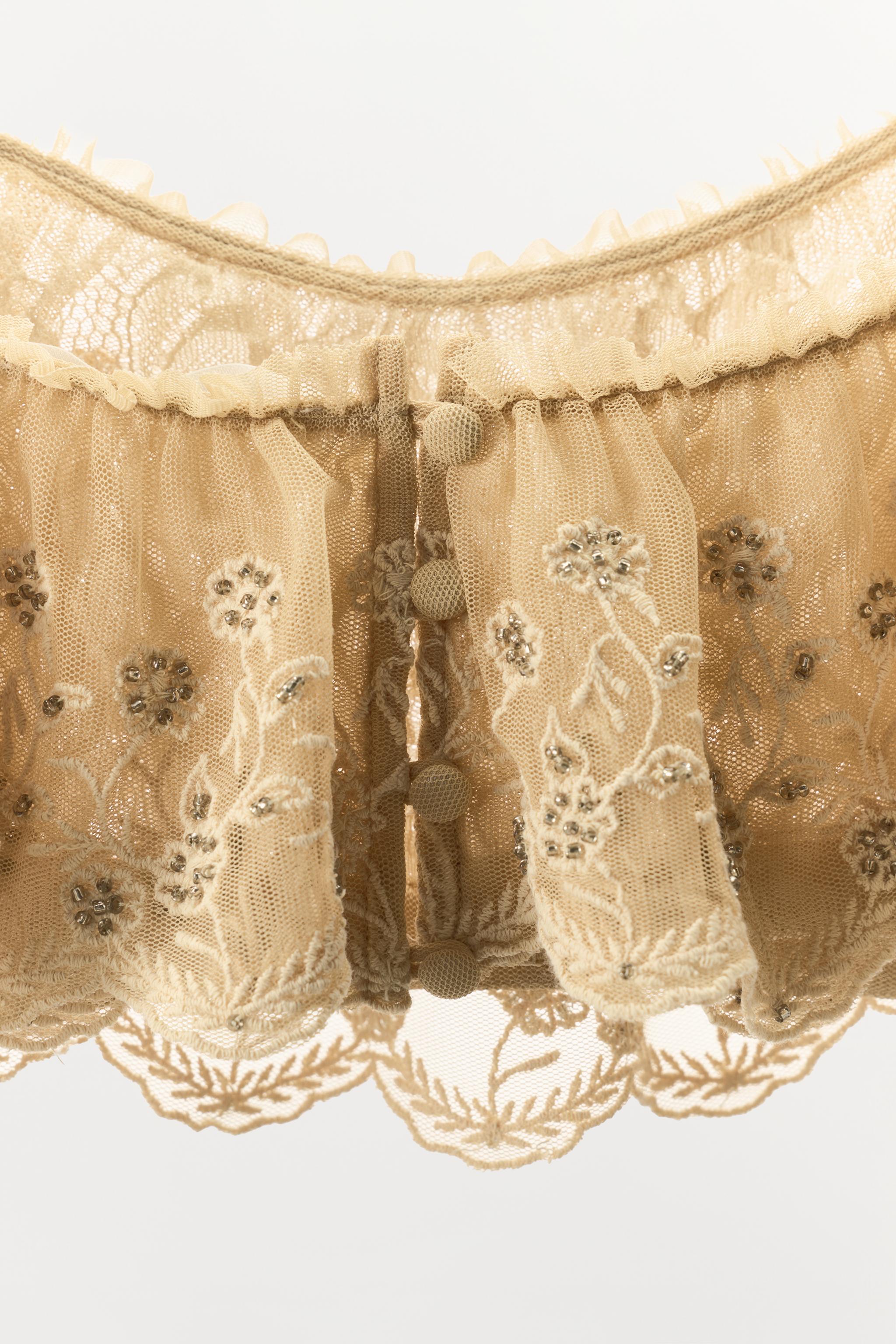 EMBROIDERED RUFFLE CAMISOLE