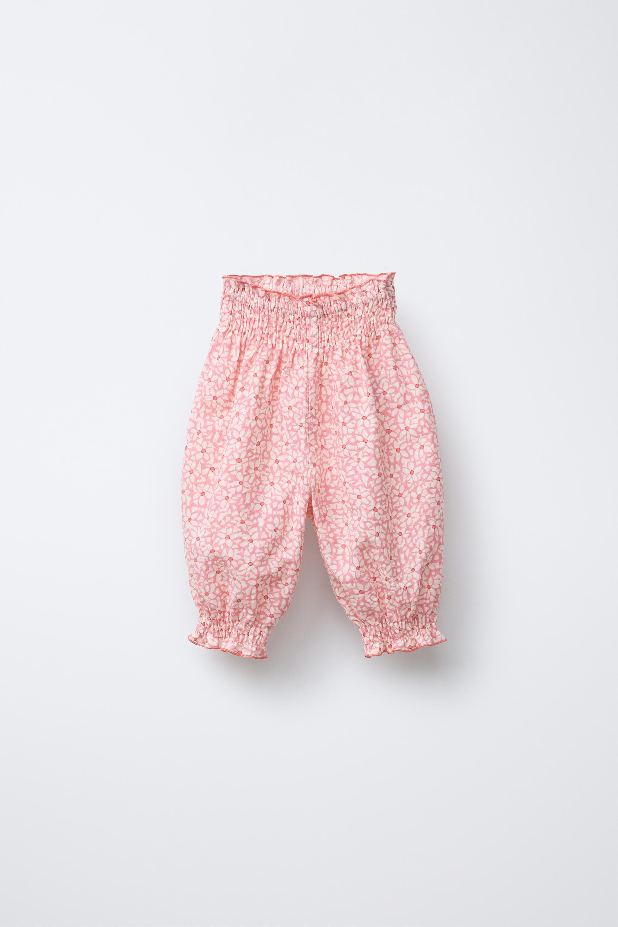 フラワー柄ジョガーパンツ - ピンク | ZARA Japan / 日本