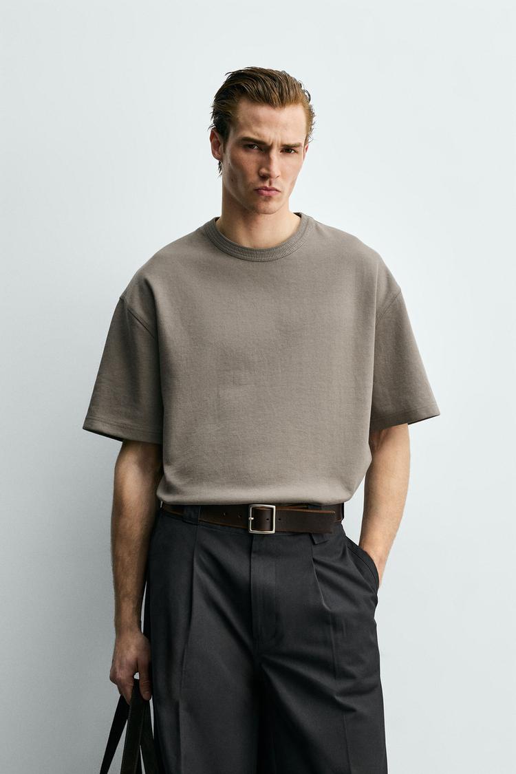 ZARA RELAXED FIT SHORT SLEEVE SWEATSHIRT