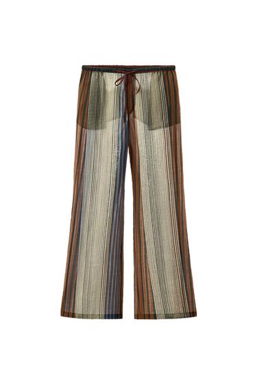 ZW COLLECTION STRIPED PYJAMA-STYLE TROUSERS