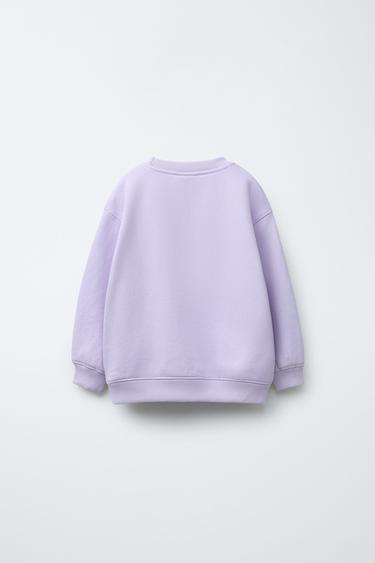 SWEAT BASIQUE CŒUR - Lavande de Zara - Image 1