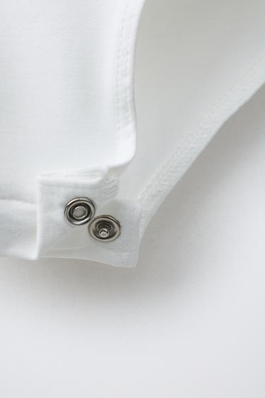 POLYAMIDE BODYSUIT - White by Zara - Image 3