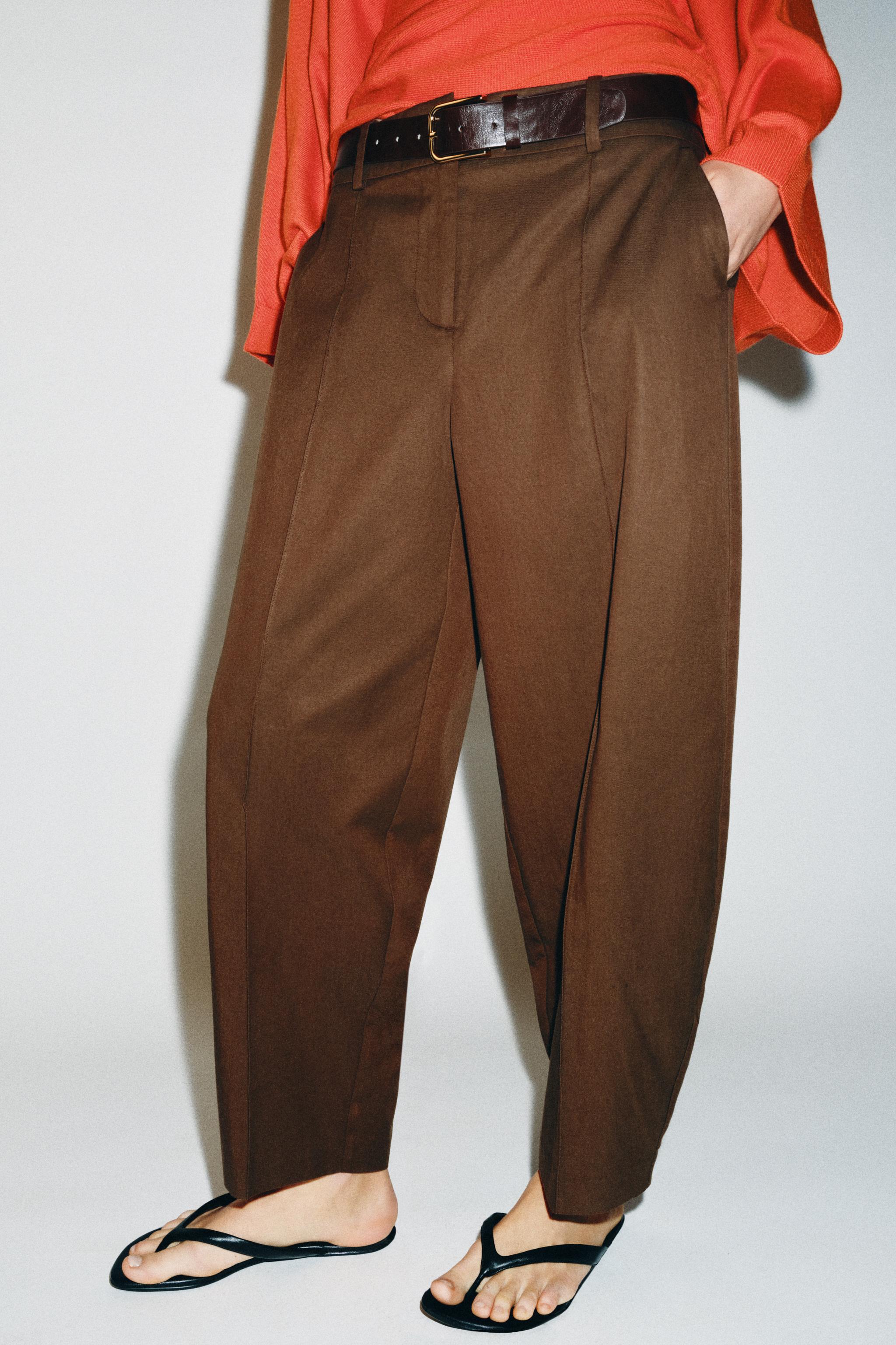 BELTED BALLOON PANTS