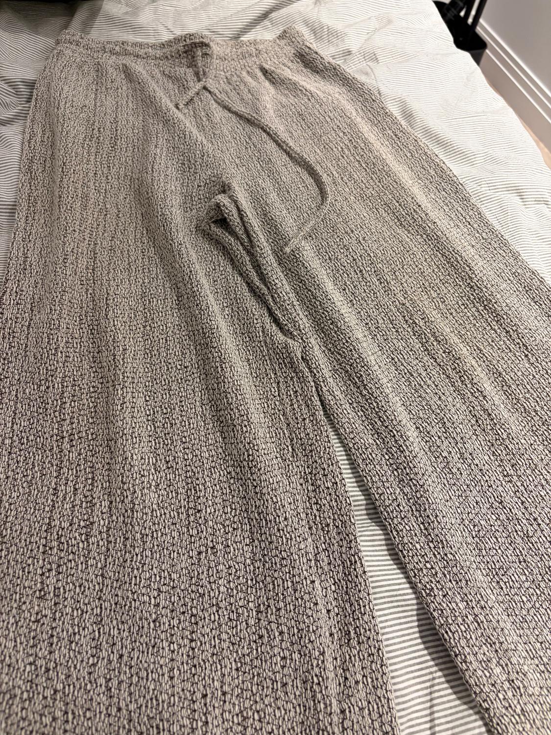 TEXTURED WIDE-LEG TROUSERS - Image 2