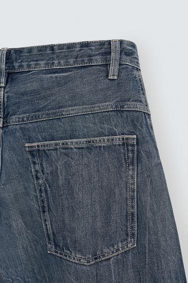 BAGGY FIT TWISTED-SEAM JEANS - Mid-blue by Zara - Image 9