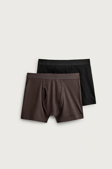 2-PACK RIBBED BOXER BRIEFS — various 1