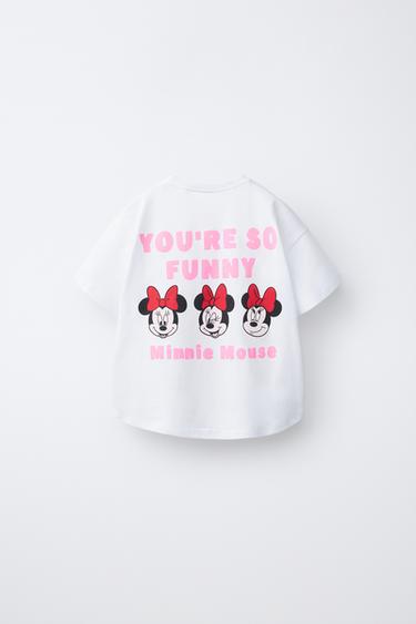MINNIE MOUSE © DISNEY CROCHET DOT BOW T-SHIRT - White by Zara