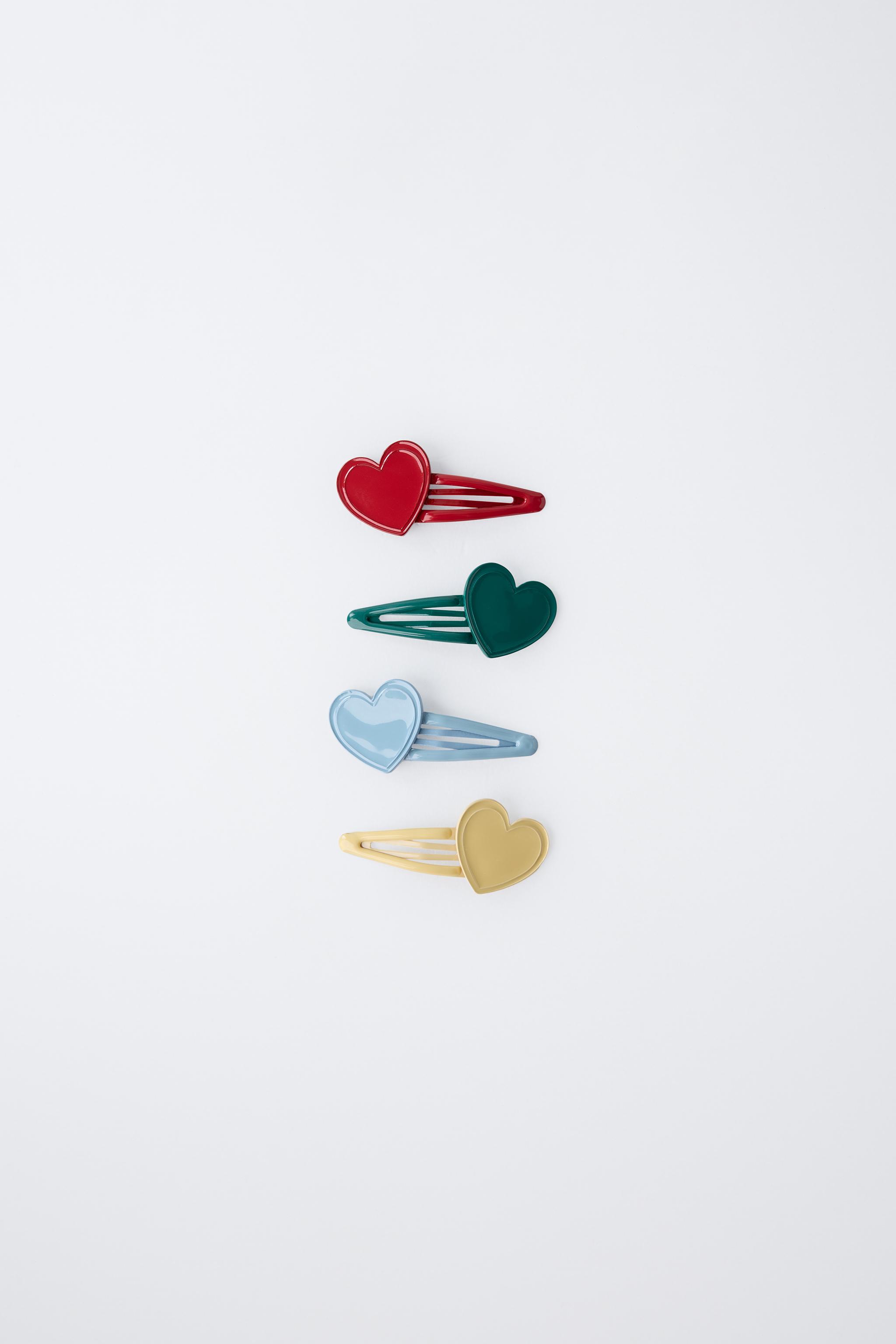 4-PACK OF HEART CLIPS BENSIMON X ZARA