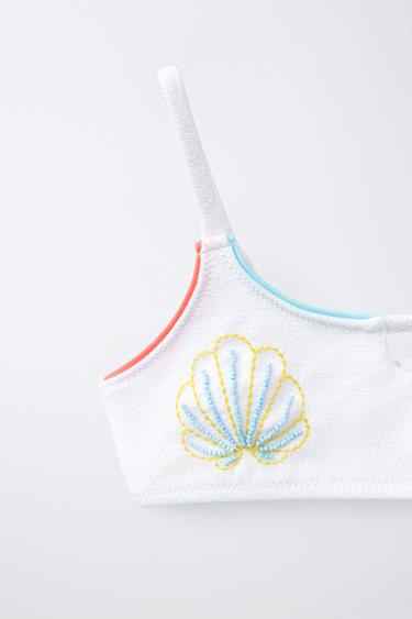 AGE 6–14 / MARINE EMBROIDERED BIKINI - Ecru by Zara - Image 2