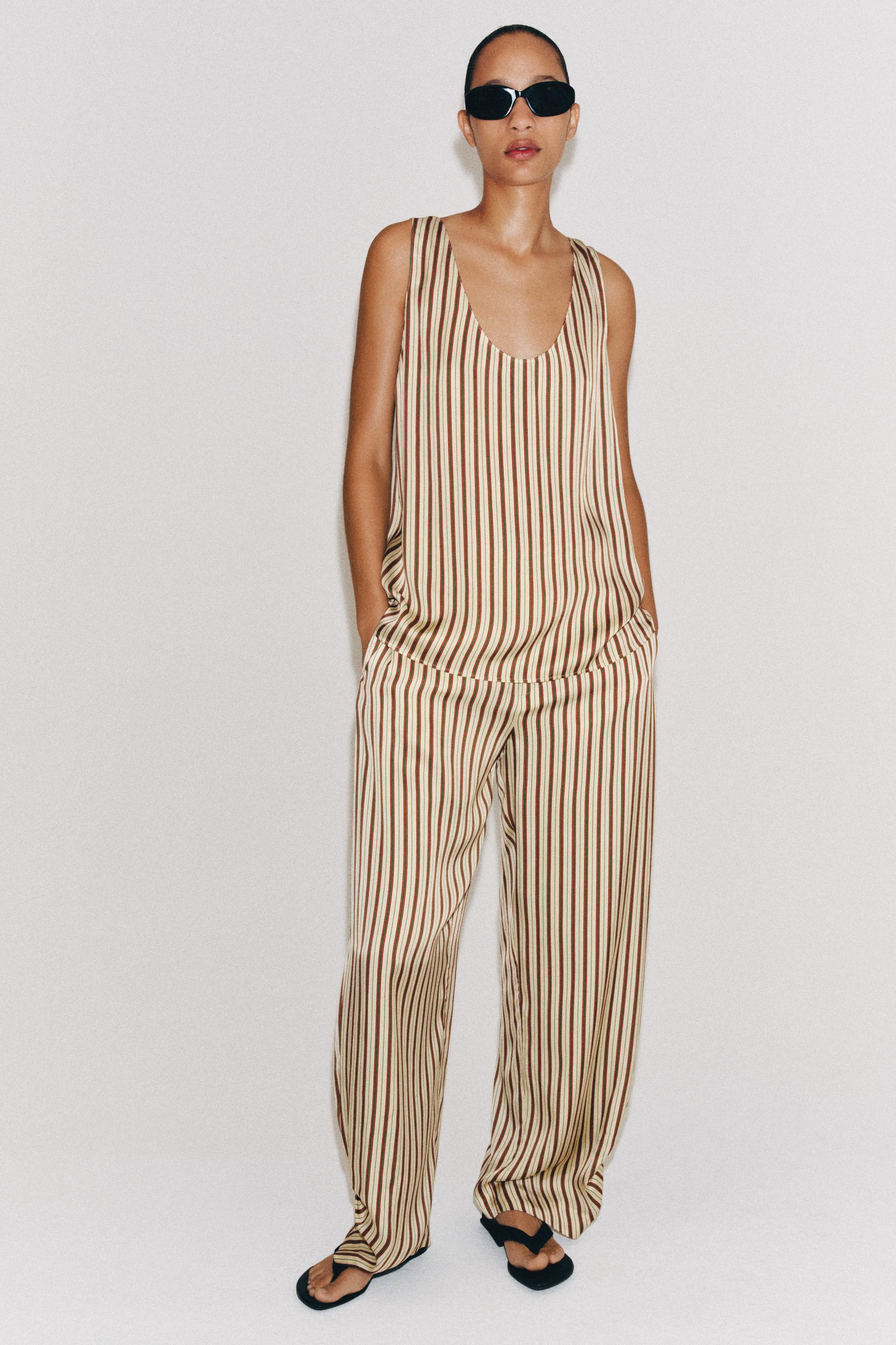 ZW COLLECTION STRIPED BALLOON PANTS