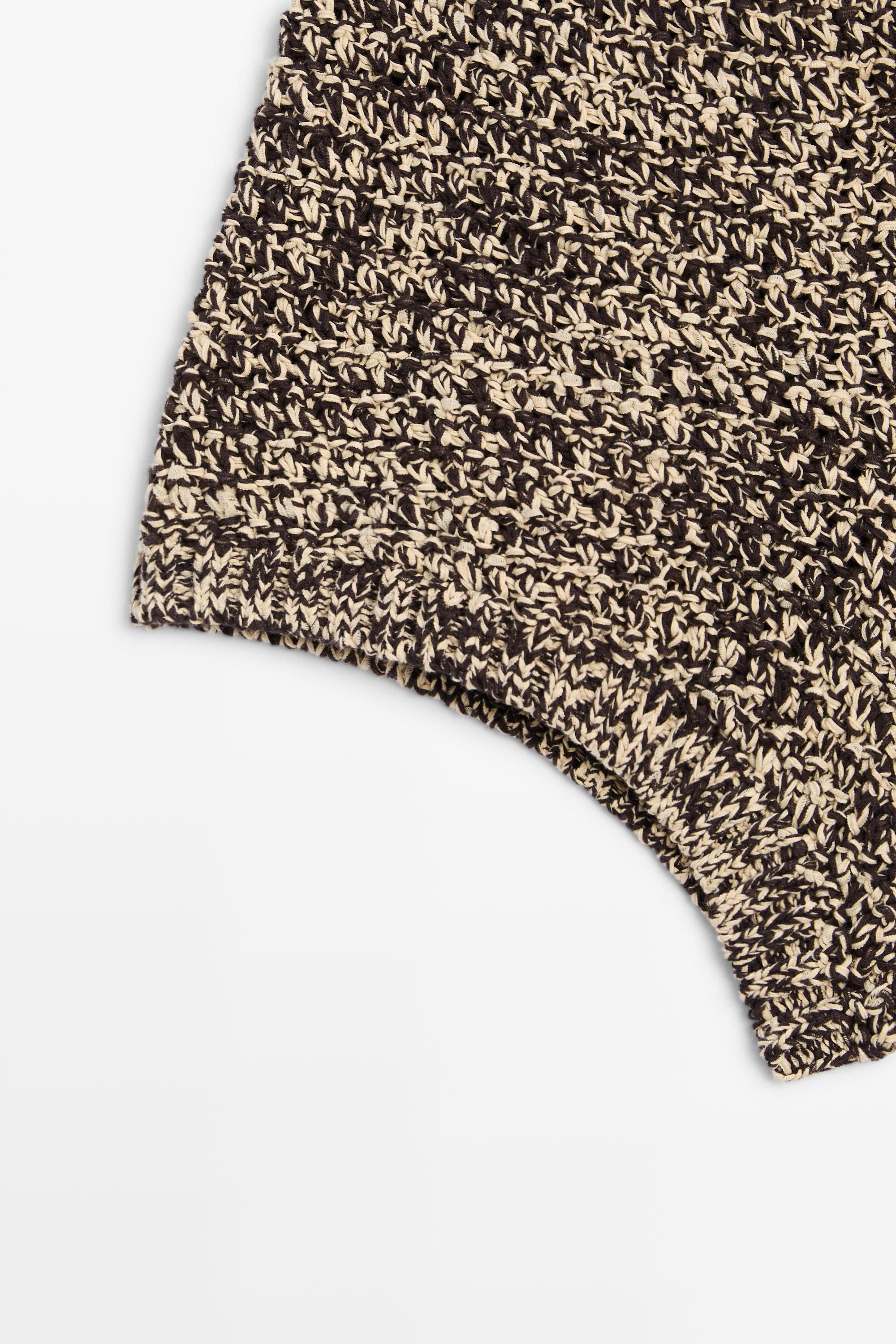 Short en maille chinée total look
