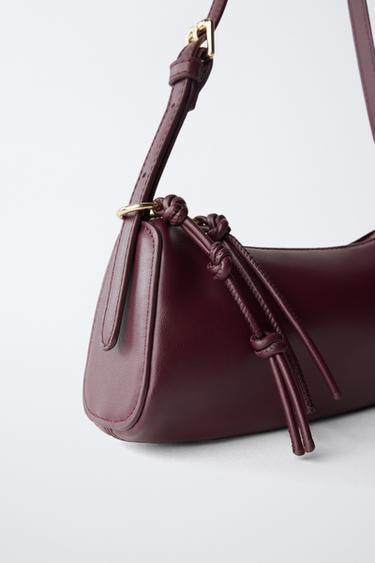 SOFT SHOULDER BAG - Burgundy Red by Zara - Image 2