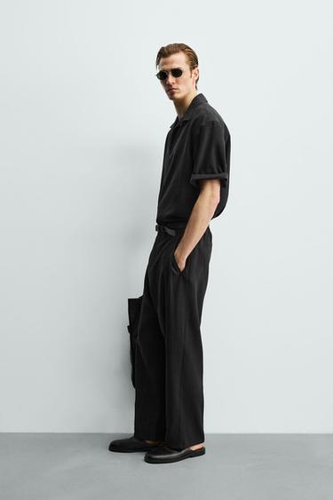 FLOWING PLEATED TROUSERS - Black by Zara