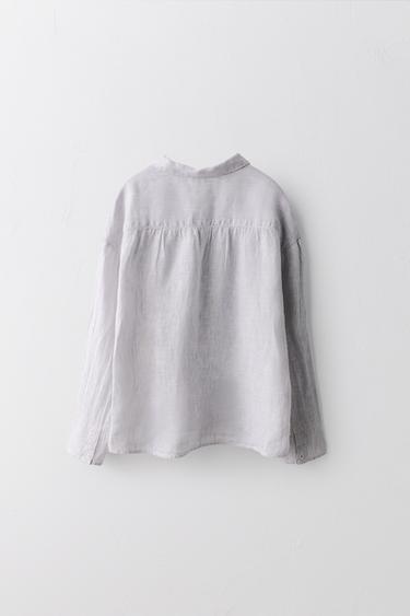 6-10 ANS/ CHEMISE RAYURES 100% LIN ÉDITION LIMITÉE - rayures de Zara - Image 1