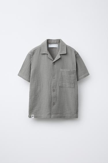 TEXTURED SHIRT - Dark grey by Zara - Image 0