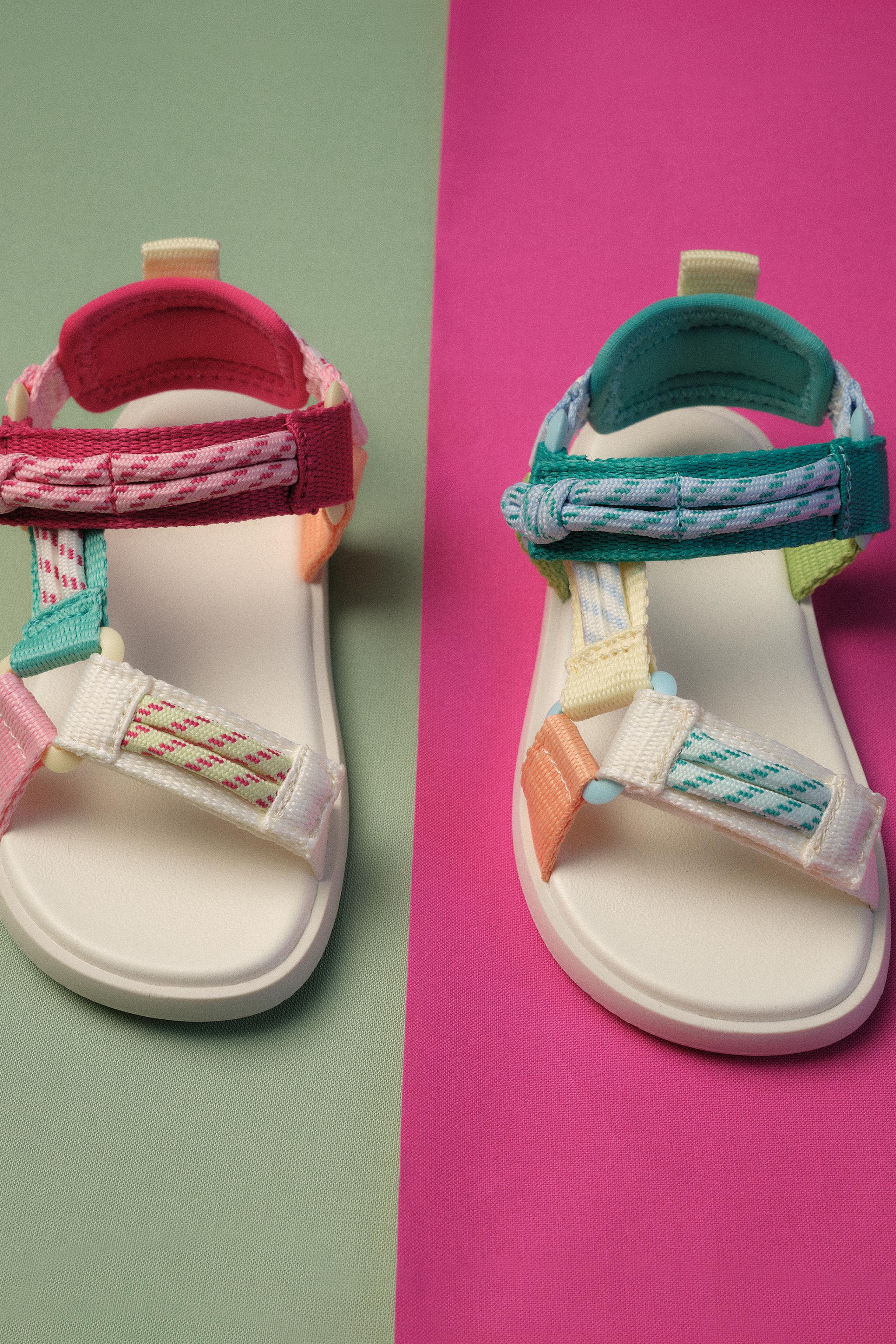 MULTI-COLOR BAREFOOT TECHNICAL SANDALS — Pink