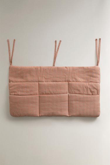 COTTON GINGHAM BABY COT ORGANISER - Dark orange by Zara - Image 0